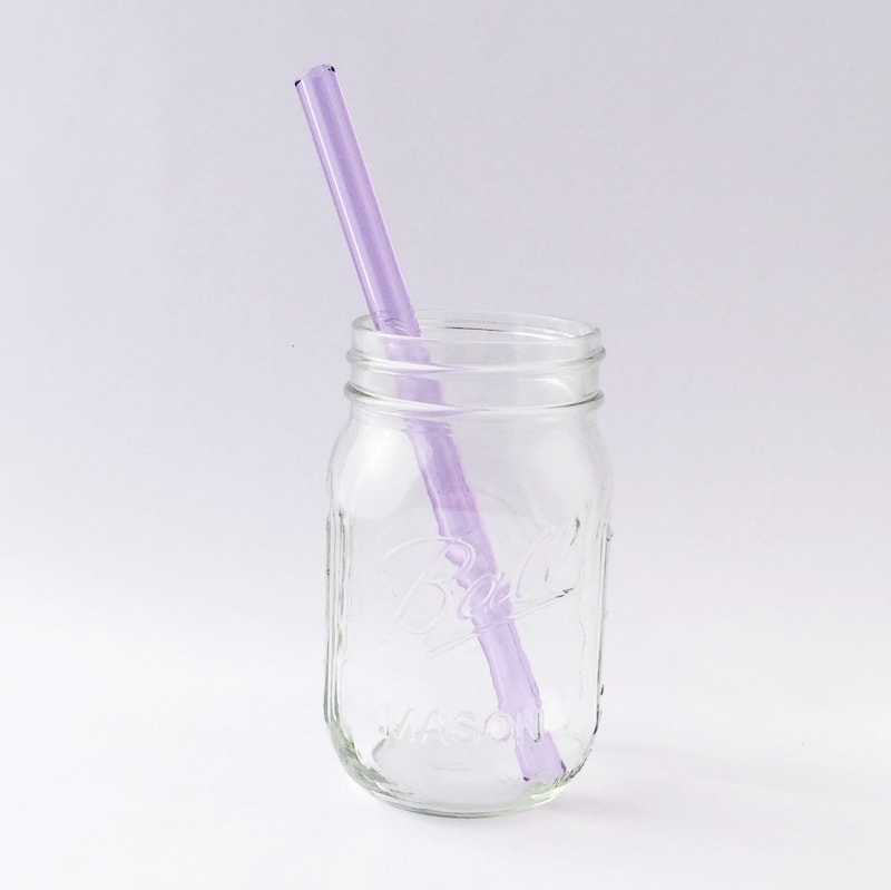 Strawesome Logo Clear Glass Straw